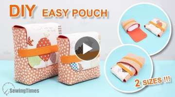 DIY Easy & Simple Pouch 2 Sizes | Beginner Sewing Projects [sewingtimes]