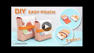 DIY Easy & Simple Pouch 2 Sizes | Beginner Sewing Projects [sewingtimes]