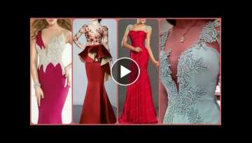 Gorgeous beads work evening gowns and dresses styles for women's/mother of the bride dresses