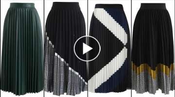 Top 40+ Trending Pleated High Waisted Skirts - Midi Pleated skirts designs ideas for women 2021