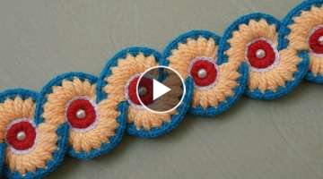 Amazing Round Shape Pattern Design#Toran Patti#Crochet Pattern#Woolen art and craft @Creative Sar...