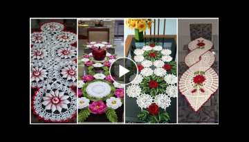 very very beautiful and classy crochet table Mats and table runners design patterns and ideas