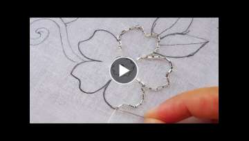 hand embroidery bead work flower | beading embroidery for dress