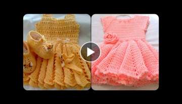 Crochet Baby Cute Dresses Ideas,Crosia Frock Design,क्रोशिया फ्रॉक ,#b...