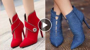 most demonding celebrity style women ankle boots shoes/pointed toe high heels ankle boots and sho...