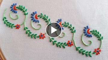 Easy Hack To Draw & Embroider Beautiful Border for Dress (Hand Embroidery Work)