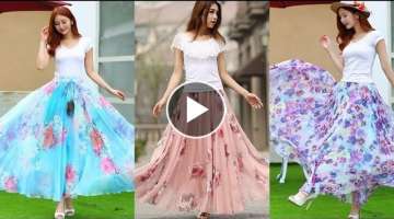 Beautiful Designer Party Wear Long Skirts For Girls / Women | Summer OutFit Ideas For Girls Women