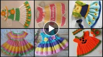 Very Attractive Beautiful & Stylish Crochet Baby Girls Frocks Designs Collection 2019-2020