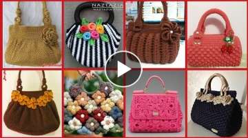 Hand Made Crochet Bags Designs Ideas//Classy Crochet Patterns For Hand Bags //Part 2