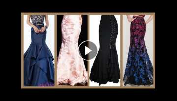 simple and elegant full length mermaid skirts design and outfit ideas for girls and women