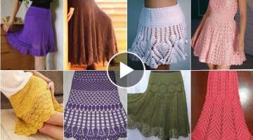 New top 65 Crochet Knitted midi skirts designes to wear with blouse and top