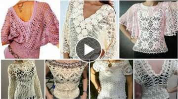 Attractive Knitt Wear Fashion/Fancy Cotton Crochet Lace Flower pattern beggie blouse dress for wo...