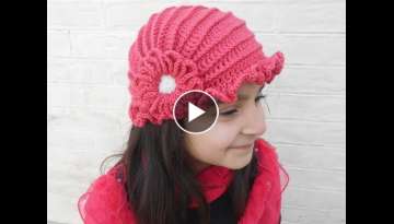 how to make crochet hat with flower design