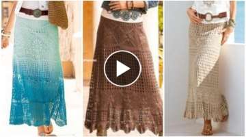 High Fashion Hand Crocheted Long Skirt Designs/Stylish Women Skirts/Outgoing Fashion Dress ideas