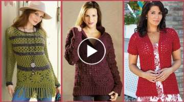 Amazing Latest Elegant Free Crochet Blouse And Stylish Sweater Pattern Design
