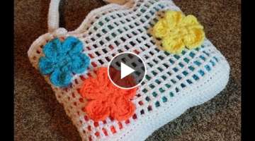 How To Crochet Summer Beach Bag TUTORIAL #238