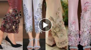 45+Most Upcoming Embroidered/Ribbon work Plazzo/Trouser Designing Ideas 2020