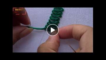 Basic Hand Embroidery Part - 25 | Braid Stitch Video tutorial