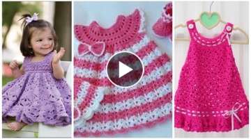 Cute and beautiful baby toddlers Crochet knitting Frocks designes