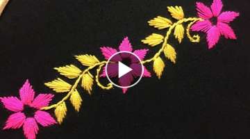 Hand Embroidery:borderline embroidery design l new embroidery l border design