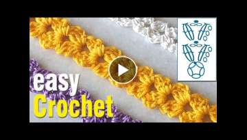 Crochet: How to Crochet a Simple Cord. Free puff stitch cord pattern tutorial.