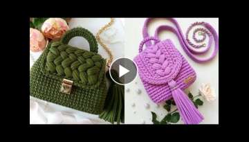 Latest unique and classic hand knitted crochet bags patterns ideas | crochet bags purse and handb...