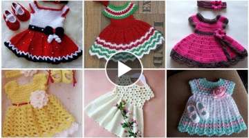 Marvelous And Beautiful Hand Crochet Baby Frocks Designs Ideas