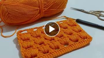 Tığ işi kolay örgü modeli ~ easy crochet baby blanket patterns ~ bebek battaniyesi modeller...