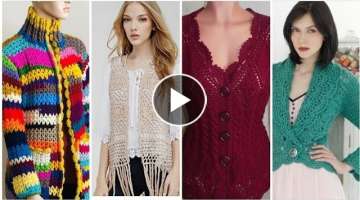 Impressive crochet knitting Designer's Women Cardigan Vest Jackets Design