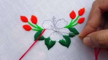 Hand Embriodery,Amazing flower embriodery design,china rose embriodery