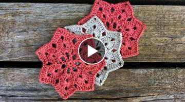 Simple And Quick Crochet Coaster/Motif Tutorial