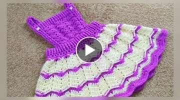 Crochet Baby Dress/सिर्फ 150 ग्राम ऊन में बनाए