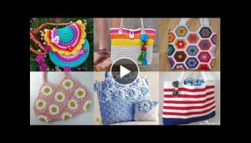 #crochet Hand #bags Designs Patterns And Ideas Crochet #knitted Leaves #pattern Hand Bags Design