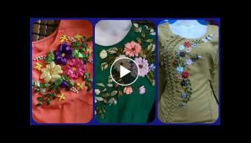 Beautiful and latest Ribbon embroidery dresses collection