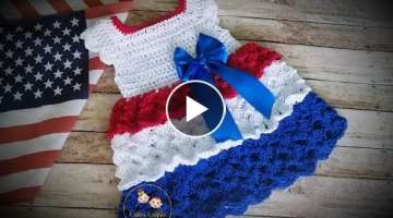 Crochet Baby Dress, Crochet Free Tutorial, Crochet Baby Dress 3-6 Months, How to Crochet
