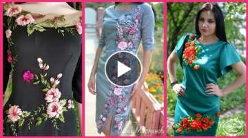 Amazing Ribbon Embroidery Designs For Dresses // Best satin silk Ribbon Embroidery Ideas2020/21