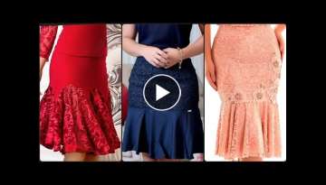 Gorgeous and Trendy Summer lace pencil skirt design||Lace mermaid pencil skirt designs for women