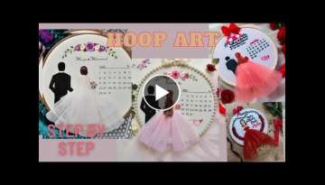 Embroidery Hoop Art Detailed Video????/Bride & Groom Design Step by Step????????