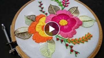 Hand Embroidery - Buttonhole Stitch Flower Embroidery