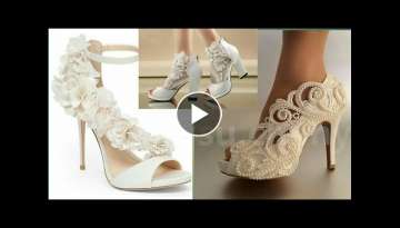 BEAUTIFUL LACE & PEARLS WEDDING HIGH HEEL SANDALS || 2019 BRIDAL SHOES