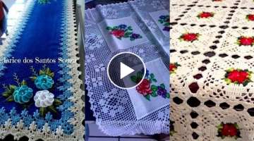 Crochet Table mat, Crochet Table Cover Designs