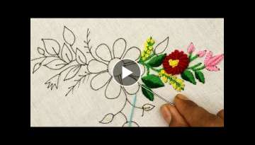 beautiful Brazilian Embroidery Flowers - easy Brazilian embroidery tutorial for beginners