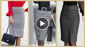 daily office work wear women elegant skirts design and ideas wear with jacket dress slim fit dres...