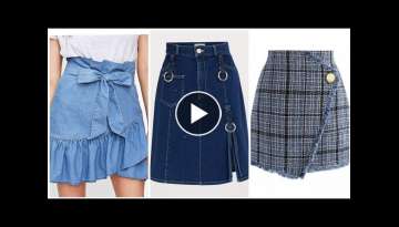 Beautiful stylish and gorgeous Denim mini skirts design ideas for ladies/girls 2k20