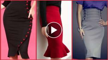 Stunningly & Latest Office Wear Casual Pencil Skirt H Line Skirts Ideas Fo Professional office Wo...