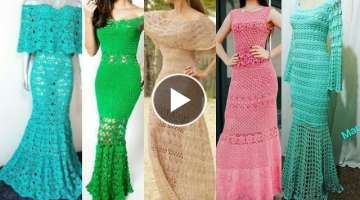 Very very elegant crochet Maxi Dress/Floor Length party dresses/ high fashion Women Crochet Dress...