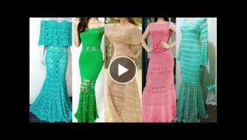 Very very elegant crochet Maxi Dress/Floor Length party dresses/ high fashion Women Crochet Dress...