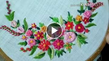 181-Flowers from basic embroidery stitches(Hindi /Urdu)