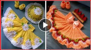 Crochet Baby Girl Dress Design | Crochet Frock | Crochet Baby Dress|Crochet Pattern For Baby Dre...