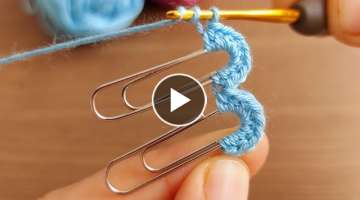 Super Easy Crochet with a Paperclip - Ataş İle Yapabileceğiniz Muhteşem Örgü Modeli